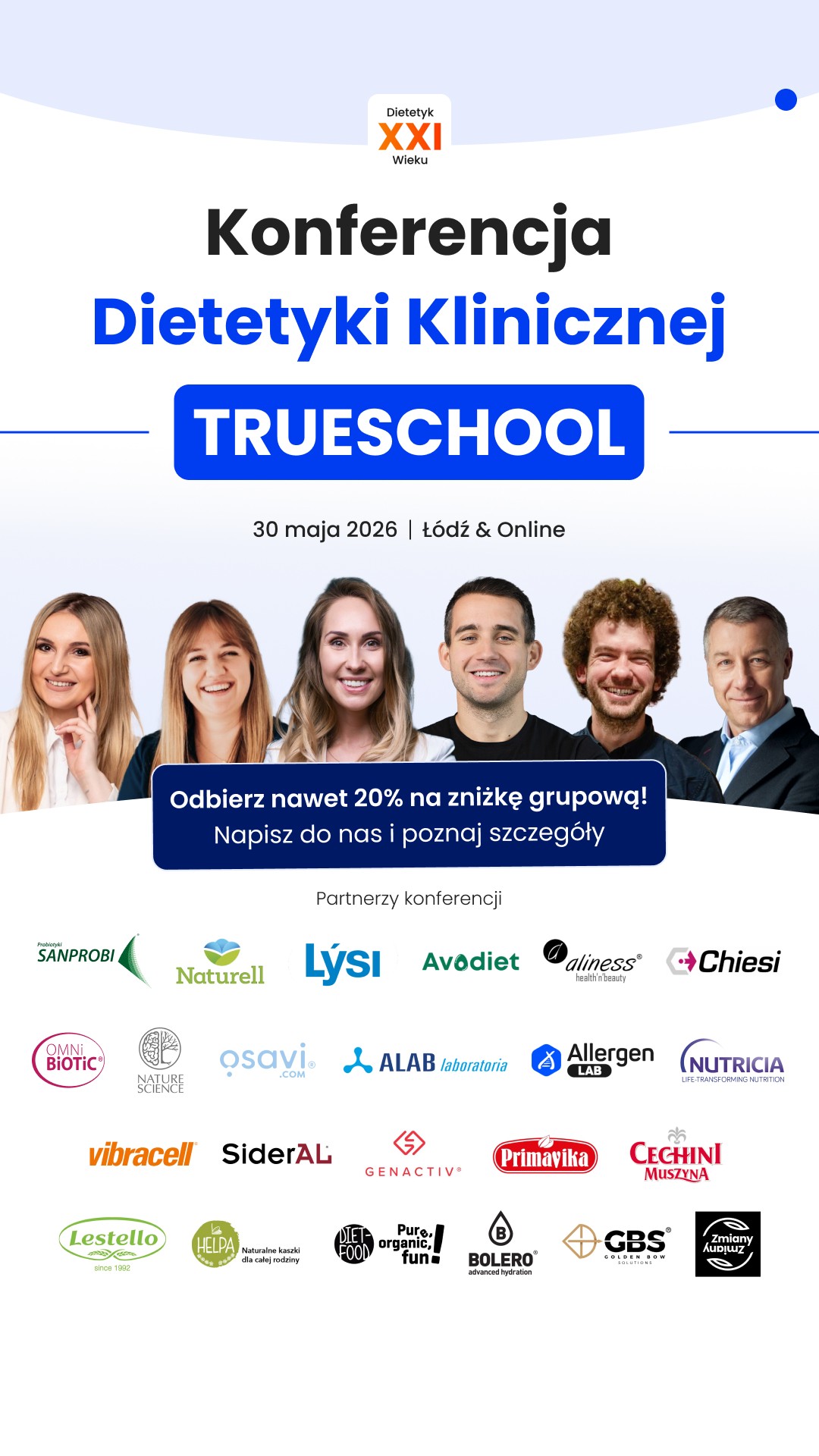 Konferencja Dietetyki Klinicznej 2026: TRUESCHOOL – zaproszenie dla studentów